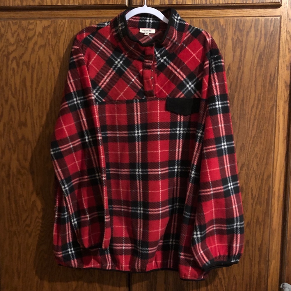 Plaid Fleece Pullover